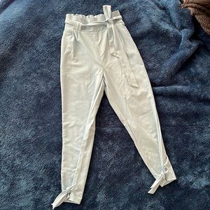 Size S robin egg blue gathered waist ankle pants